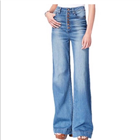 rachael roy Denim - Rachael Roy Button Fly Flare Jeans